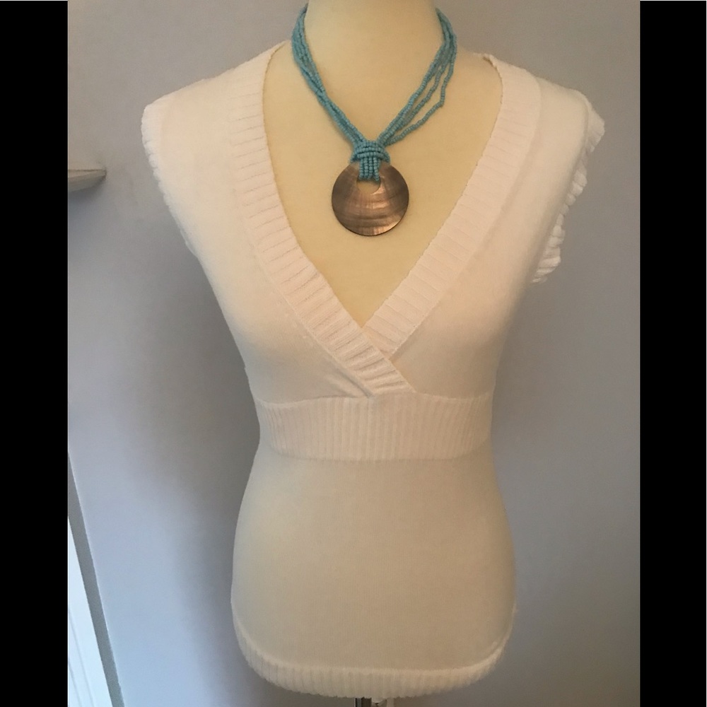 Fitted cross front sweater from BCBG Maxazria